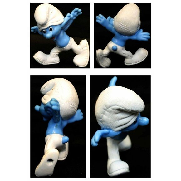 4 McDonald's Smurfs 2015 Happy Meal Figurine Toys Baker Klefty Clumsy Peyo PVC - Picture 8 of 9